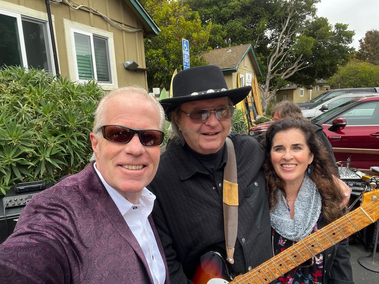 Chris Daniel, Rich Haggett and Kate Daniel together at a Moondance performance